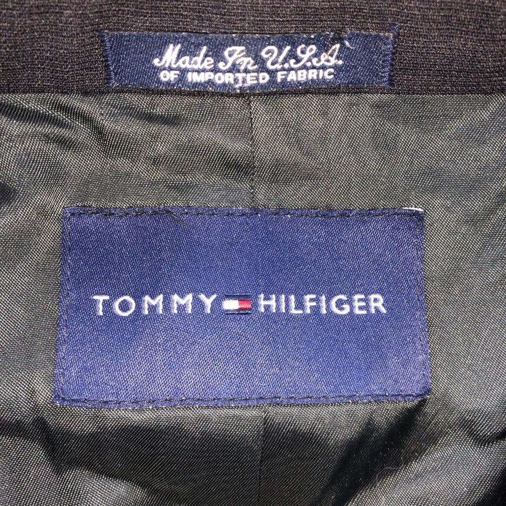 Tommy Hilfiger Blazer Mens 44R Black Wool Blend 3 Button Single Breast/Vent - Picture 7 of 11